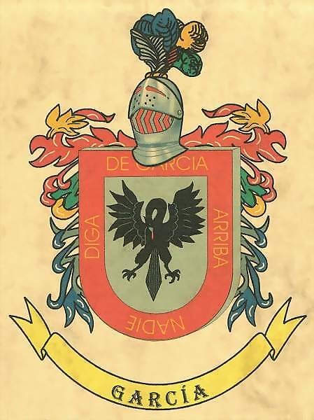 Escudo del armas del Apellido Garcia -- Garcia's Last Name Coat of Arms